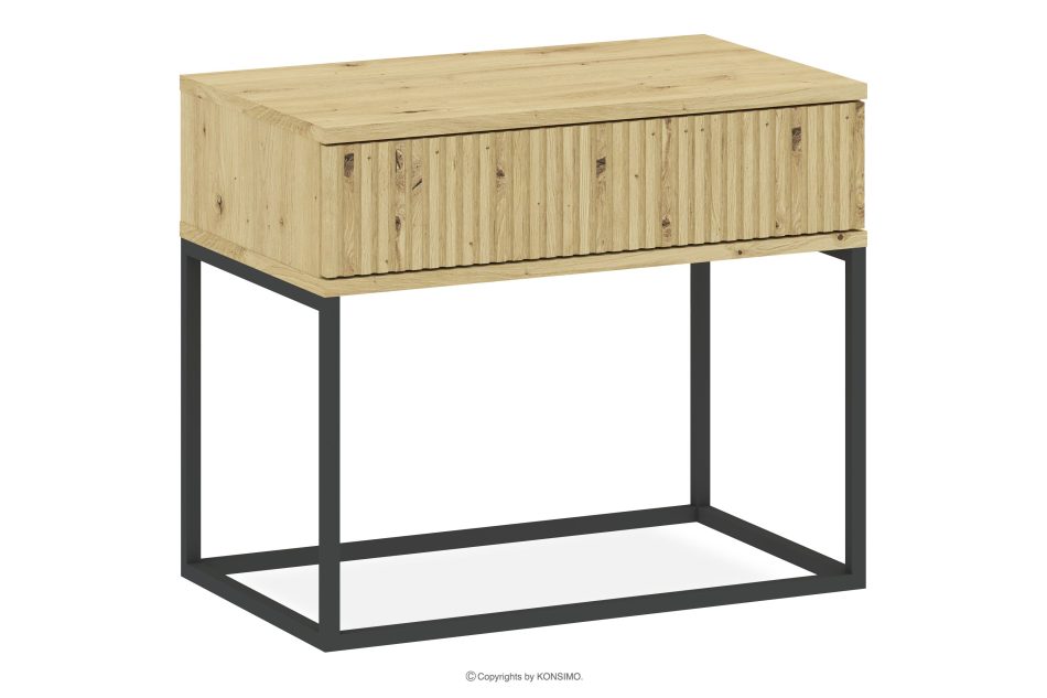 RECTUS Großer Nachttisch mit Schublade Eiche modern artisan artisan eiche/schwarz - Foto 0