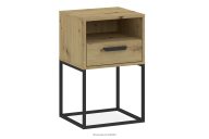 Kleiner Nachttisch mit Schublade Eiche artisan