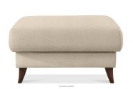 Sitzhocker mit Stauraum auf Beinen Bouclé-Stoff cremefarben