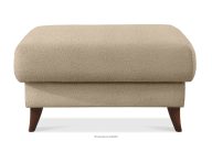 Sitzhocker mit Stauraum auf Beinen Bouclé-Stoff hellbeige