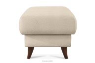 Fußhocker mit Ablagefach für Wohnzimmer Bouclé-Stoff cremefarben