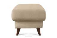 Fußhocker mit Ablagefach für Wohnzimmer Bouclé-Stoff hellbeige