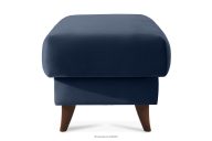 Fußhocker mit Ablagefach für Wohnzimmer Velours dunkelblau