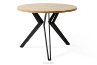 Runder Esstisch für Wohnzimmer Eiche Artisan/Schwarz