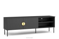 Moderner TV-Schrank mit Einlegeböden schwarz