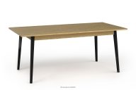 Esstisch 160-200 ausziehbar Helle Eiche/Schwarz