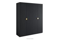 Schwarzer Kleiderschrank für Schlafzimmer
