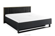 Schwarzes Bett mit Stauraum 160