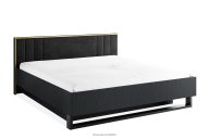 Schwarzes Bett mit Stauraum 180