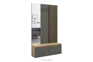 Flurgarderobe in Eiche Artisan/Grau