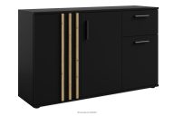 Moderne Wohnzimmer-Kommode Schwarz/Eiche-Artisan