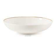 Suppenteller Hartporzellan Ecru/Gold