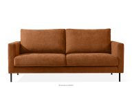 Dreisitzer-Sofa auf hohen Beinen Gewebestoff rotbraun