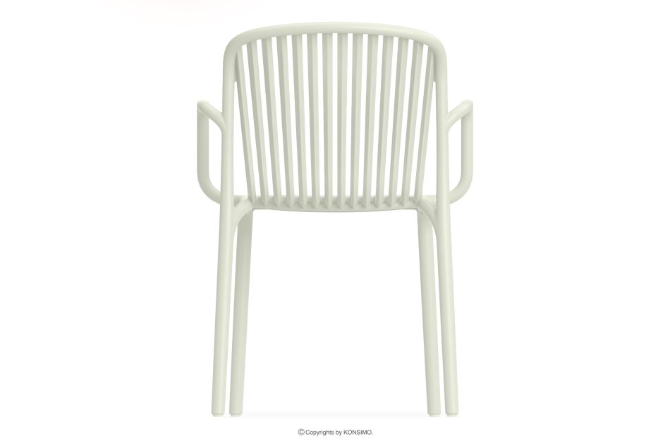 FICCARI Gartenstuhl mit Armlehnen aus Polypropylen mit Glasfaser beige beige - Foto 4