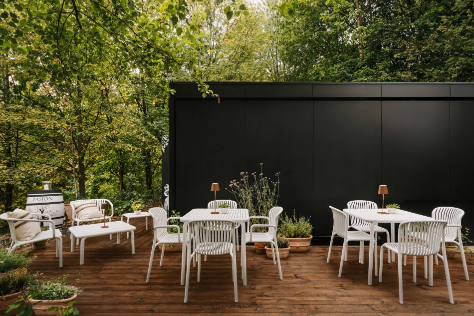FICCARI Gartensessel mit Armlehne Polypropylen mit Glasfaser weiß weiß - Foto 1