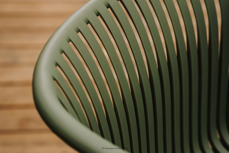FICCARI Gartensessel mit Armlehnen aus Polypropylen mit Glasfaser olivgrün oliv - Foto 7