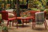 FICCARI Gartensessel mit Armlehnen aus Polypropylen mit Glasfaser rot rot - Foto 2