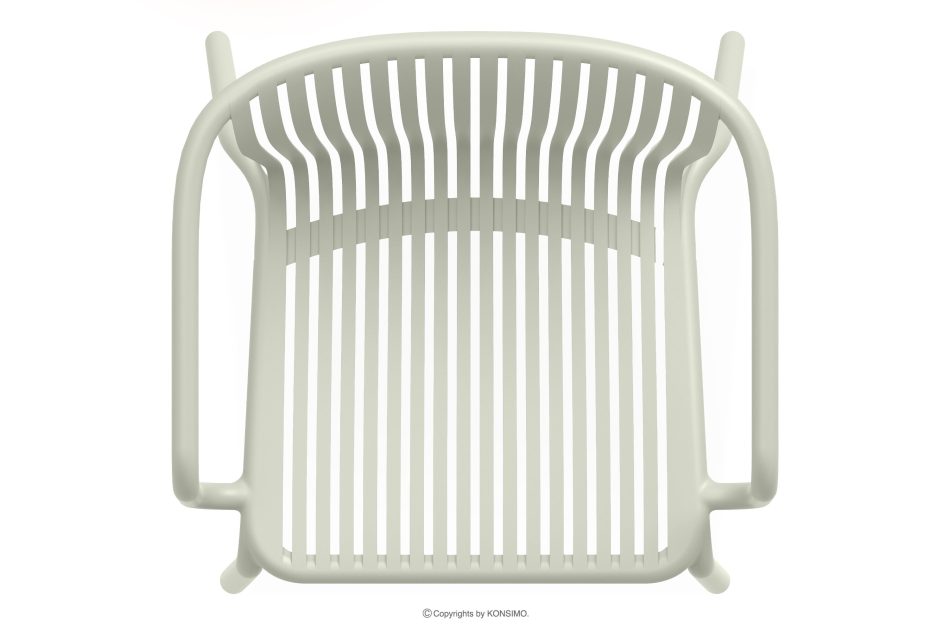 FICCARI Gartensessel mit Armlehnen aus Polypropylen mit Glasfaser beige beige - Foto 5