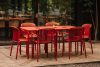 FICCARI Gartentisch Polypropylen mit Glasfaser rot rot - Foto 2