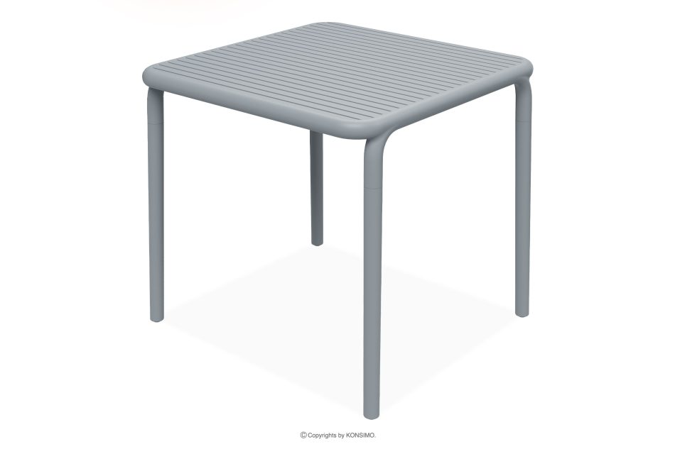 FICCARI Set aus Stühlen und Esstisch für die Terrasse aus Polypropylen mit Glasfaser grau 4 Personen grau - Foto 7