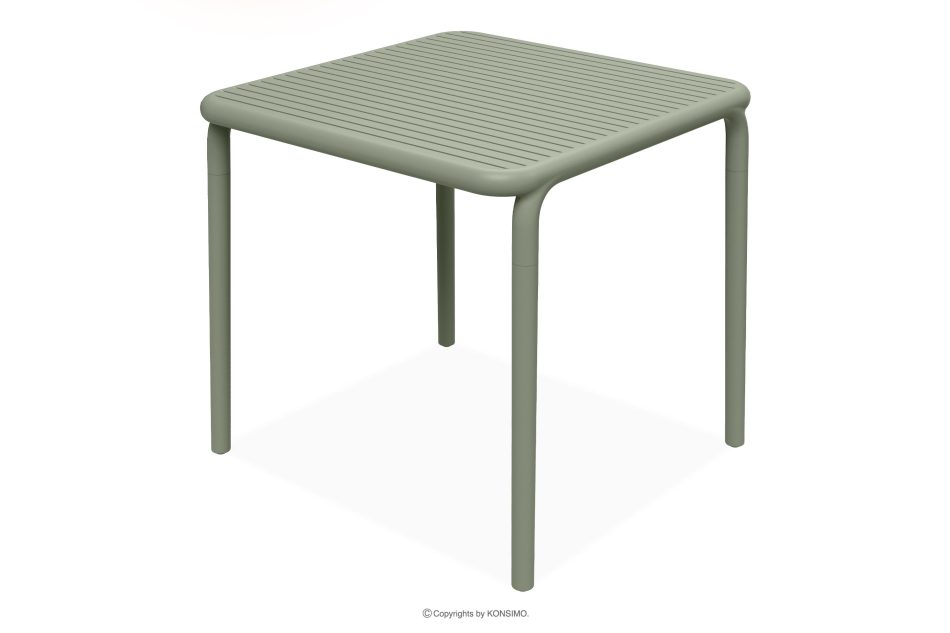 FICCARI Set aus Stühlen und Esstisch für die Terrasse aus Polypropylen mit Glasfaser olivgrün 4 Personen. oliv - Foto 7