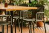 FICCARI Set aus Stühlen und Esstisch für die Terrasse aus Polypropylen mit Glasfaser olivgrün 4 Personen. oliv - Foto 12