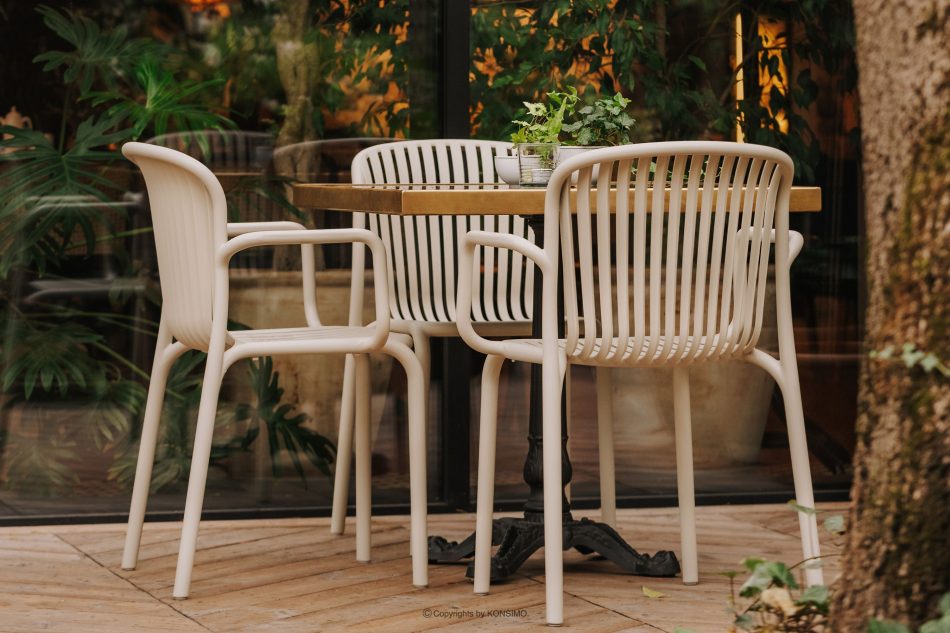 FICCARI Gartenmöbel-Set Polypropylen mit Glasfaser beige 6 Personen beige - Foto 10