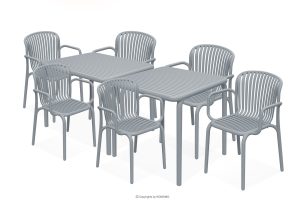 FICCARI, https://konsimo.de/kollektion/ficcari/ Terrassenmöbel-Set aus Polypropylen mit Glasfaser grau 6 Personen grau - Foto