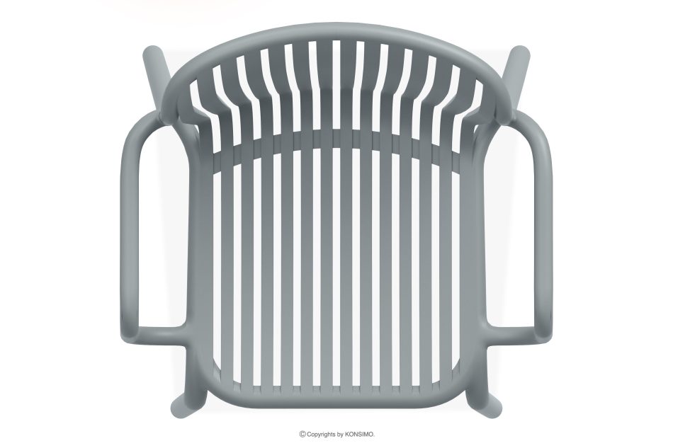 FICCARI Terrassenmöbel-Set aus Polypropylen mit Glasfaser grau 6 Personen grau - Foto 6
