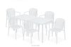 FICCARI Terrassenmöbel-Set aus Polypropylen mit Glasfaser weiß 6 Personen weiß - Foto 1