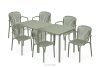 FICCARI Terrassenmöbel-Set aus Polypropylen mit Glasfaser olivgrün 6 Personen oliv - Foto 1
