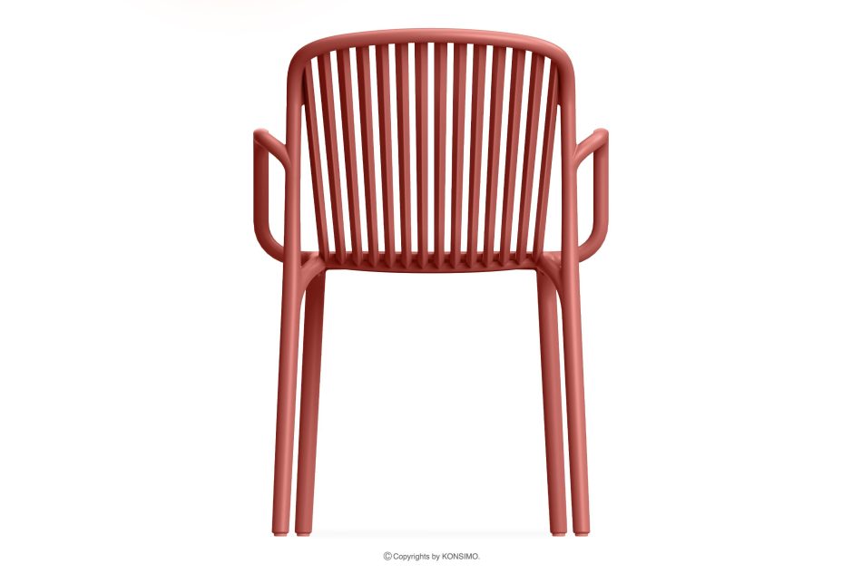 FICCARI Terrassenmöbel-Set aus Polypropylen mit Glasfaser rot 6 Personen rot - Foto 5