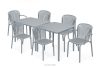 FICCARI Gartenmöbel-Set Stühle und Esstisch grau 6 Personen grau - Foto 1