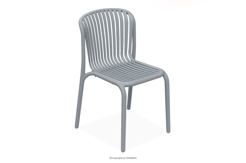 FICCARI Gartenmöbel-Set Stühle und Esstisch grau 6 Personen grau - Foto 2