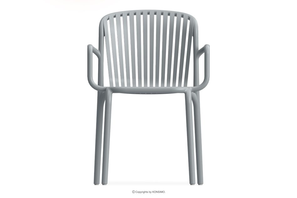 FICCARI Gartenmöbel-Set Stühle und Esstisch grau 6 Personen grau - Foto 7