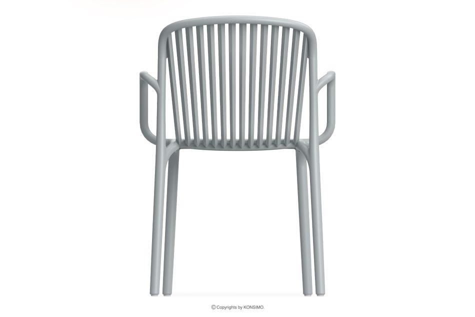 FICCARI Gartenmöbel-Set Stühle und Esstisch grau 6 Personen grau - Foto 9