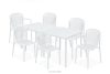 FICCARI Gartenmöbel-Set Stühle und Tisch weiß 6 Personen weiß - Foto 1