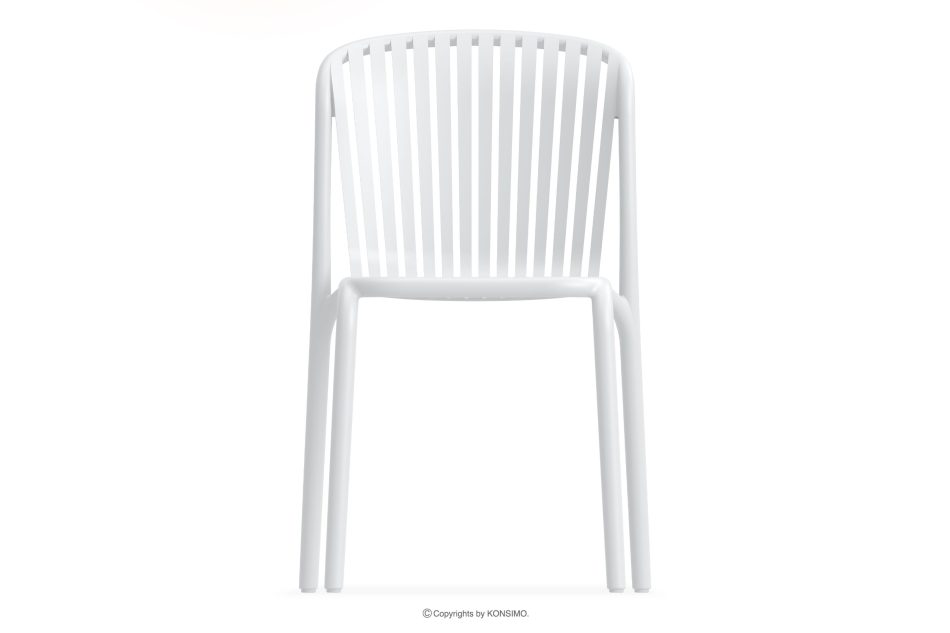 FICCARI Gartenmöbel-Set Stühle und Tisch weiß 6 Personen weiß - Foto 3