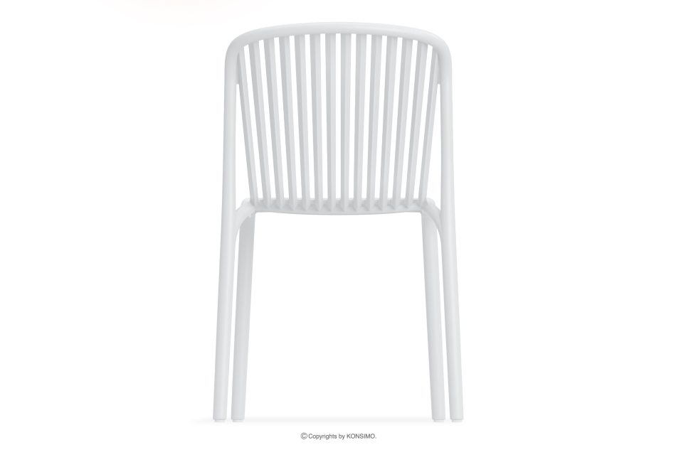 FICCARI Gartenmöbel-Set Stühle und Tisch weiß 6 Personen weiß - Foto 5