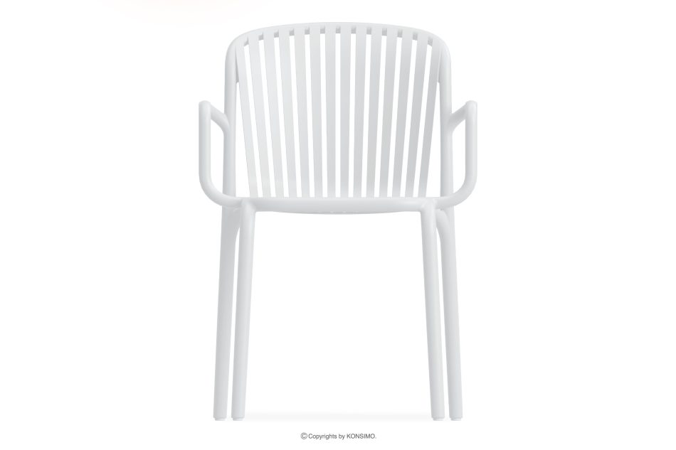 FICCARI Gartenmöbel-Set Stühle und Tisch weiß 6 Personen weiß - Foto 7