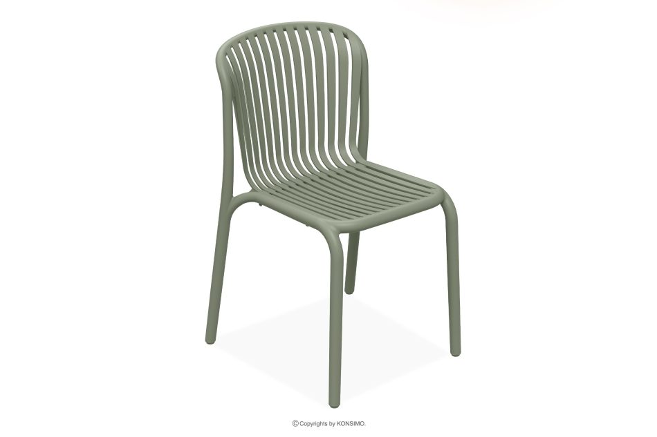FICCARI Gartenmöbel-Set Stühle und Tisch olivgrün 6 Personen oliv - Foto 2