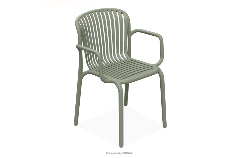 FICCARI Gartenmöbel-Set Stühle und Tisch olivgrün 6 Personen oliv - Foto 6