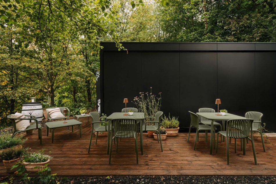 FICCARI Gartenmöbel-Set Stühle und Tisch olivgrün 6 Personen oliv - Foto 1