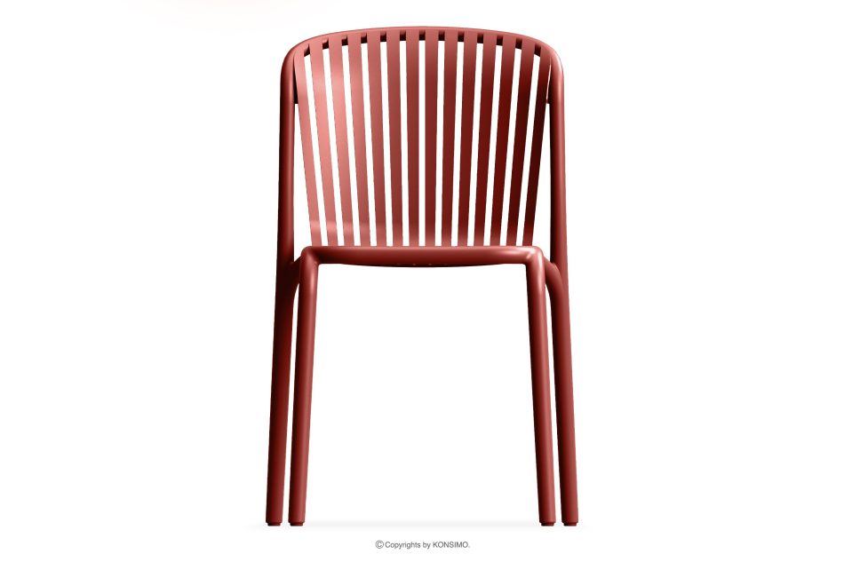 FICCARI Gartenmöbel-Set Stühle und Tisch rot 6 Personen rot - Foto 3