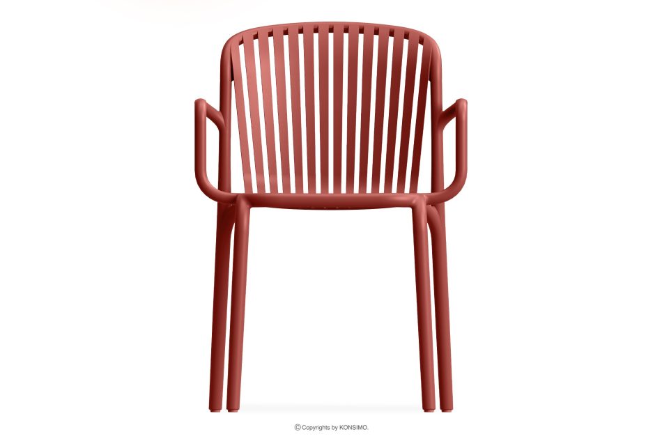 FICCARI Gartenmöbel-Set Stühle und Tisch rot 6 Personen rot - Foto 7