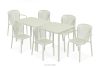 FICCARI Gartenmöbel-Set Stühle und Esstisch beige 6 Personen beige - Foto 1