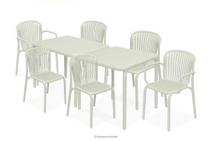 FICCARI, https://konsimo.de/kollektion/ficcari/ Gartenmöbel-Set Stühle und Esstisch beige 6 Personen beige - Foto