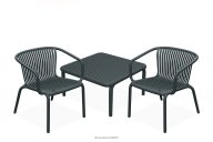 Gartenmöbel-Set Sessel und Couchtisch anthrazit