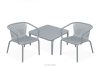 FICCARI Gartenmöbel-Set Sessel und Couchtisch grau 2 Personen grau - Foto 1