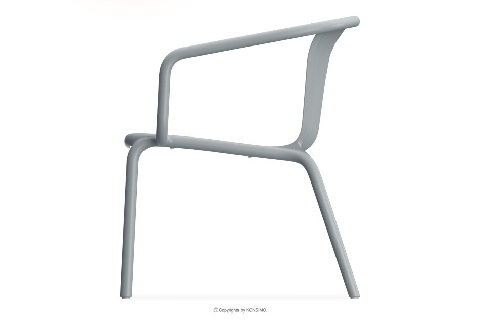 FICCARI Gartenmöbel-Set Sessel und Couchtisch grau 2 Personen grau - Foto 4
